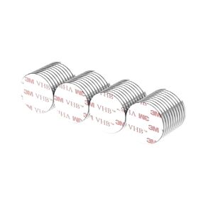 N52-5/8"D x 1/16"H - 40 Pack, Self Adhesive Rare Earth Magnets, Super Strong Neodymium Disc Magnets with 3M 4920 VHB Double Side Adhesive Backing, Magnet Stickers, Adhesive Magnets