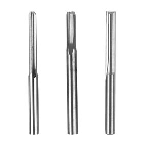 CNC Router Bits 1/8 Inch Straight Router Bit 1/8 Shank Straight Flute End Mill Cutter 2-Flute Milling Cutting Tungsten Steel Router Bits for MDF PVC Acrylic Chipboard Wood 3 Pack