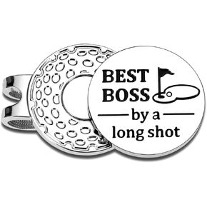 Golf Gifts for Boss, Golf Accessories for Boss Men, Boss Day Gifts, for Bosses, Boss Golf Gifts for Men Unique, Boss Birthday Gifts for Men, Boss, Golf Ball Marker Hat Clip