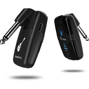 Rosen DC-81 Guitar Wireless System 2.4GHz Rechargeable Guitar Wireless Transmitter and Receiver for Electric Guitar Bass Violin Keyboard