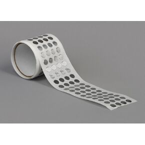 3M 425 Shiny Silver Aluminum Foil Tape, 0.25" Diameter Circles (Pack of 1000)