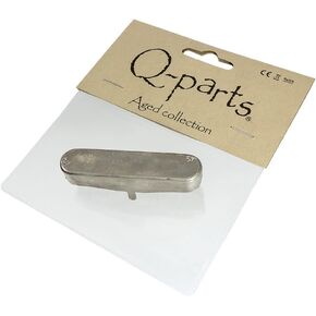 Baoeiy Q-Parts Aged Collection Neck Pickup Cover for Telecaster, Relic Nickel Silver