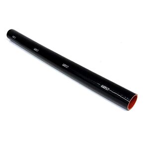 HPS 1/2" ID, 3' Length, Silicone Coupler Tube Hose, High Temp 4-Ply Reinforced, 75 Psi Max. Pressure, 350F Max. Temperature, ST3F-81251-BLK, Silicone, Black