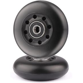 76x24mm PU Replacement Wheels 90A Caster Board Wheels for Razor Ripstik RipRider 360 FlashRider PowerRider Ripsurf Waveboard (Black)