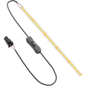 Upgraded 3D Printer Accessories 24V COB Light Strip Kit for Bambu Lab A1, 800mm Length Cable 360mm COB Light Bar with Switch, High Density & Easy to Install(Only Bambu Lab A1)