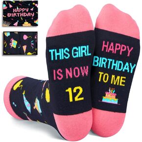 HAPPYPOP 7th Birthday Gifts Ideas for Girls - Socks for Girls Age 7, Presents for 7 Year Old Kids, Gifts for Seven Year Old Girls