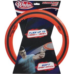Wahu WingBlade Pro Aerodynamic Flying Disc Throw and Catch Toy, 13" Outdoor Soft Rubber Frisbee Disc, Flies up to 1,000', Red