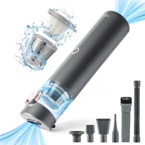 Handheld Car Vacuum Cleaner - 4-in-1 Mini Portable Cordless Vacuum, Small Air Duster Blower Hand Pump, Rechargeable 10000PA Suction Hand Held Cleaner for Desk Computer Keyboard Home Office Pet
