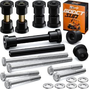 Club Car Front Bushing Kit with Screws, Fits 2004-Up Precedent Carts, Golf Cart Front Lower Spring&Front Upper A-Arm Polyurethane Bushings and Sleeves, OEM# 102289901