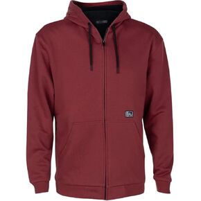 Heavy-Duty Fleece Full Zip Hoodie - XL - Oxblood Red