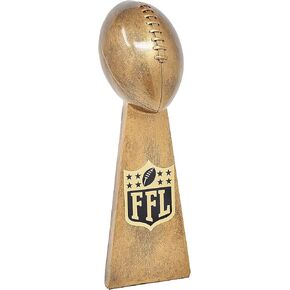 X-Zone Fantasy Football Trophy Realistic Fantasy League Winner’s Cup Lombardi Trophy Elegant & Durable Design by Fantasy Bros