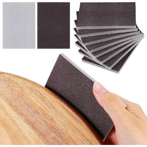 GLEAVI 20pcs 500-600 Grit Sanding Pads: 3 x 4 Inch Wet Dry Sanding Sheet Ultra Fine Pads for Model Drywall Metal Wood Furniture Polishing