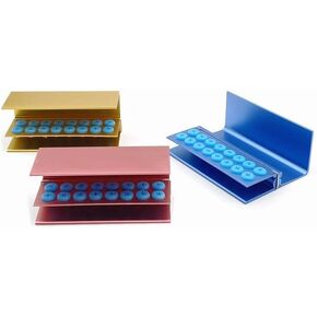 3Pcs 16 Holes Burs Holder Autoclavable Block with Silicon Cover Placing FG RA Burs