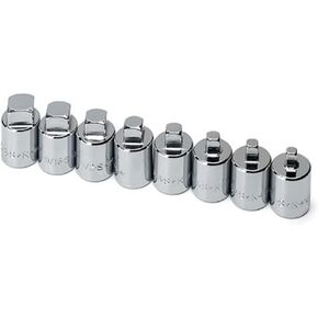 SK Tools USA 1/2" Drive, 8 Piece, Standard, Chrome Male Pipe Plug Socket Set: 1/4" - 5/8" | 19798
