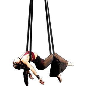 9ft 2.75m Aerial Straps Ropes Yoga Aerial Acrobatics Body Aerial Loop Trapeze Circus Apparatuses Equipment Three-Layer Straps 1 pairs