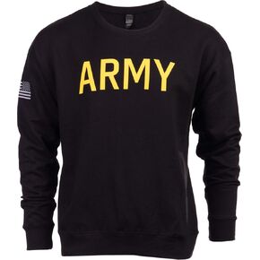 Ann Arbor T-shirt Co. ARMY PT Style Sweatshirt | U.S. Military Infantry Workout Long Sleeve Fleece Crewneck Sweater