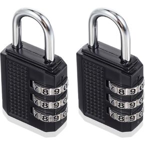2 Pcs Combination Lock 4 Digit Padlock Resettable Lock Heavy Duty for School Gym Locker Fence Gate Toolbox Employee Hasp Locker Reel Cabinet Storage Door
