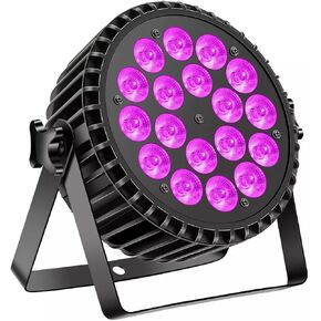 LED Stage Lights XPCLEDOYZ RGBWA+UV 6-in-1 Par Lights, 18X18W High Power Par Can Lighting with DMX Control Sound Activated Uplights for Events Halloween DJ Wedding Stage Party (6IN1, 1)