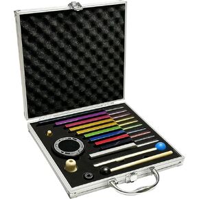 Solfeggio Tuning Forks Set – 10 Colorful Aluminum Alloy Forks with Activator, 2 Rubber Mallets, Cleaning Cloth & Box. Perfect for Yoga, Meditation, Sound Therapy, Stress Relief & Chakra Healing