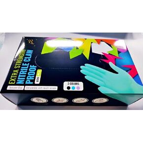 R&L 3 Color Nitrile Disposable Gloves-100 Pcs Disposable Latex-Free-Rubber-Free & Powder