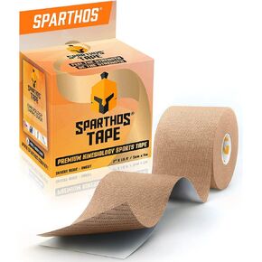 Sparthos Kinesiology Tape - Incredible Support for Athletic Sports and Recovery - Free Kinesiology Taping Guide! - Uncut 2 inch x 16.4 feet Roll