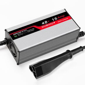 48V 15A Golf Cart Battery Charger for EZGO RXV & TXT Triangular Plug, 16FT Long Cable, Intelligent Charging Technology, Multi-Protection, Fast Charging