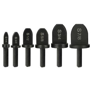 6 PCS HVAC Tools Swaging Tool Drill Bit Set Multifunction Flaring Tool Drill Bits Portable Air Conditioner Copper Tube Expander Repairing Set with 7/8'', 3/4'', 5/8'', 1/2'', 3/8'', 1/4'' Bits, BLACK