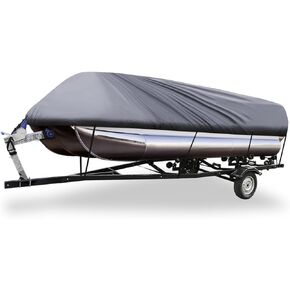 X AUTOHAUX 210D Boat Cover 17/20/21/ 24inch Waterproof Trailerable for Square Pontoon Boats