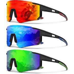 NSSIW Sports Sunglasses-Men Polarized Mens-Sunglasses: Running Sun Glasses Men Women Polarized UV Protection for Cycling