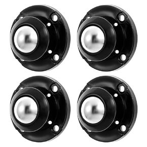 4 PCS Self Adhesive Mini Caster Wheels for Furniture Bucket, Stainless Steel Universal Pulley 360 Degree Rotation Sticky Rollers Low Profile Swivel Paste Caster Wheels for Small Appliance Storage Bins