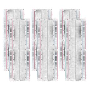 PATIKIL 6 Pcs Breadboard, Solderless Breadboard Large Breadboard 830 Tie Points Prototype PCB Bread Board Electronics Kit Plates with Packaging