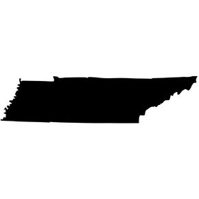Tennessee Volunteer State Pride Decal Sticker - Black 5" Vinyl Decal for Cars, Laptops