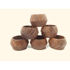 Wooden Napkin Rings Handcrafted Natural Wood Napkin Rings Decorations Christmas Ornaments Best for for Table Décor, Dinner Party, Wedding Party, Dining Parties, Table Decoration (4)
