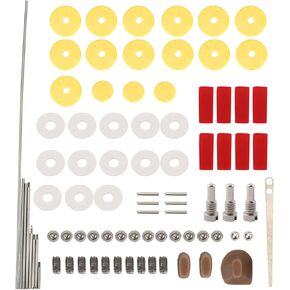 Flute Cleaning Kit of Musical Instrument Parts Accessories, Flute Plugs for Open Hole Flutes, Flute Repair Kit 70PCS Include, Instrument Replacement Kit Set Portable