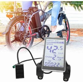 M5 LCD Panel Screen, 5 Pin 24V 36V 48V 60V Universal E Scooter LCD Display Meter, Replacement Stable Easy to Install Universal E Scooter 5 Pin Waterproof, for 31.8mm 22.2mm