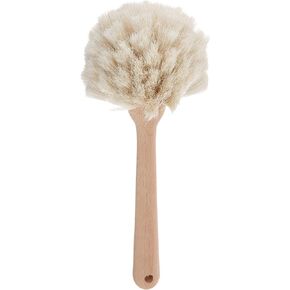 Fox Run Kitchen Brush, Natural Horsehair Fiber Dish and Glass Brush, 10"