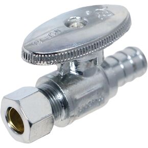 10 Pcs XFITTING OD Compression 3/8 Inch x 1/2 Inch Pex Valve, Pex Straight Valve, 24-3-1=10XX