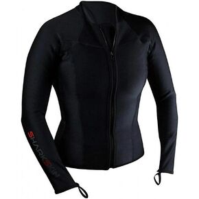 Sharkskin Womens Chillproof Long Sleeve Full Zip Shirt (Black, 8)