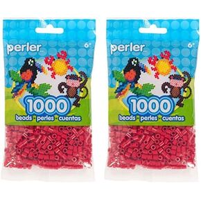 Perler Beads Fuse Beads for Crafts, 1000pcs, Flamingo Pink