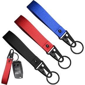 5PCS Motorcycle Keychains, Unisex Multifunctional Keychain Accessories Red and Black, Blue, Green, Purple Keychains, Fabric Keychain Motorcycle Accessories Anti-Lost Keychain Lanyard Keychain