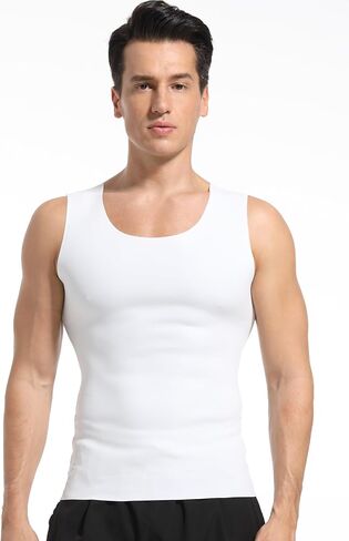 Men's Gynecomastia Compression Tank Top Shirts Slimming Body Shaper Vest Mens Workout Undershirt Shapewear in Saudi Arabia