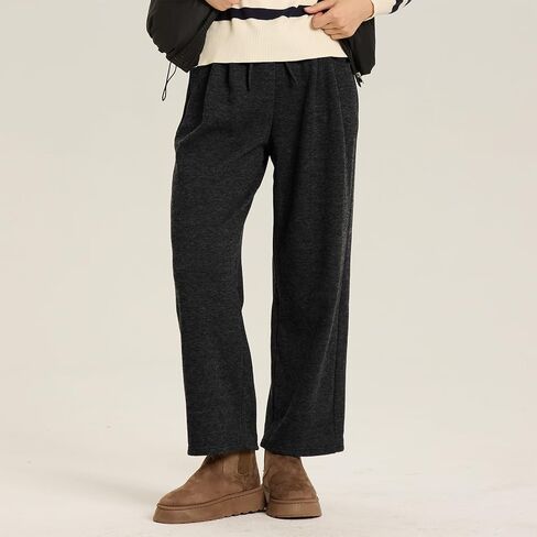Alexis Leroy Women's Fleece Lined Sweatpants Wide Leg Pants with Pockets Winter Warm Athletic Lounge Casual in Saudi Arabia