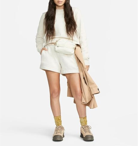 Nike Sportswear Club Fleece Women's Crew-Disterp (Oatmeal Heather/White ، DQ5473-141) in Saudi Arabia