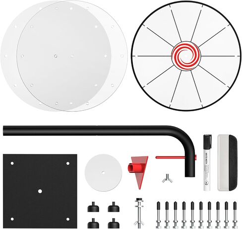 12 Inch 10 Slots Prize Wheel, Tabletop Spinning Wheel for Prizes, Prize Wheel Spinner with Stand with Dry Erase Marker and Eraser for Trade Show, Carnival and Home Parties in Saudi Arabia