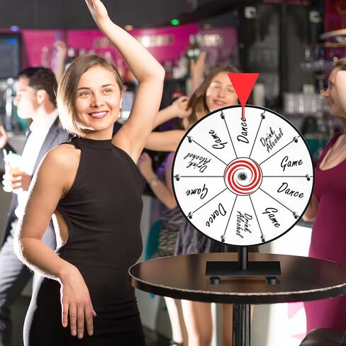 12 Inch 10 Slots Prize Wheel, Tabletop Spinning Wheel for Prizes, Prize Wheel Spinner with Stand with Dry Erase Marker and Eraser for Trade Show, Carnival and Home Parties in Saudi Arabia