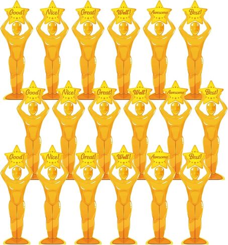 TERELA 18 PCS تقدير جوائز Acrylic تقديرات جوائز الموظف تقديرات الموظف بشكل كبير شكرا لك جائزة الكأس للبالغين طلاب الفصول الدراسية ديكورات المكتب (تمثال ذهبي) in Kuwait