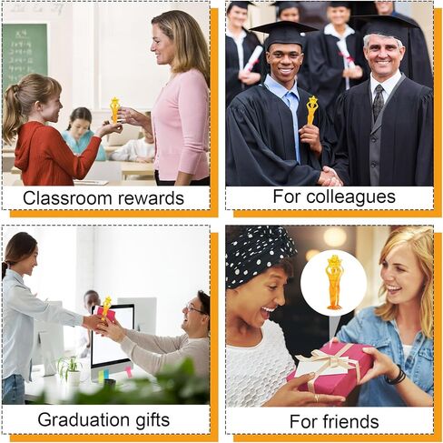 TERELA 18 PCS تقدير جوائز Acrylic تقديرات جوائز الموظف تقديرات الموظف بشكل كبير شكرا لك جائزة الكأس للبالغين طلاب الفصول الدراسية ديكورات المكتب (تمثال ذهبي) in Kuwait