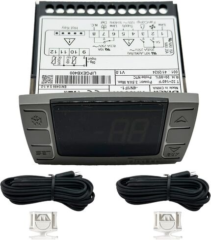 لجهاز التحكم في درجة الحرارة Dixell XR06CX-4N1F1 يناسب الثلاجات/الفريزر التجارية 120 فولت 50-60 هرتز # استبدال لجهاز التحكم في درجة الحرارة القابل للبرمجة Dixell مع مسبار استشعار درجة الحرارة in Kuwait