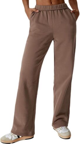 Women’s Leisure Sweatpants for 2024 New,Womens Tall Sweatpants,Straight and Wide Leg Sweatpants Women with Pocket in Kuwait