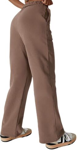Women’s Leisure Sweatpants for 2024 New,Womens Tall Sweatpants,Straight and Wide Leg Sweatpants Women with Pocket in Kuwait
